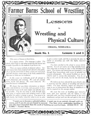Farmer Burns School of Wrestling Book pictured